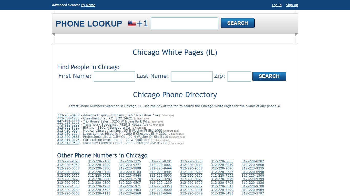 Chicago White Pages - Chicago Phone Directory Lookup