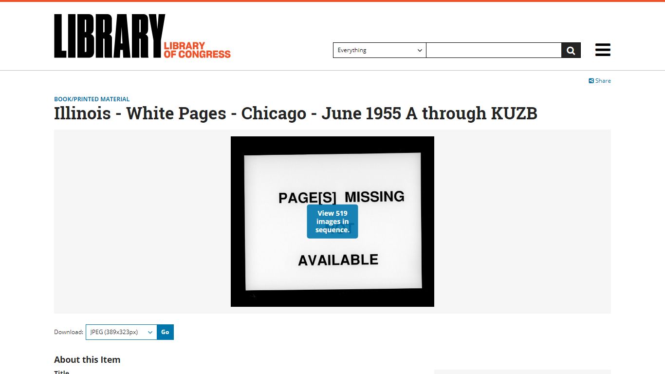 Illinois - White Pages - Chicago - June 1955 A through KUZB