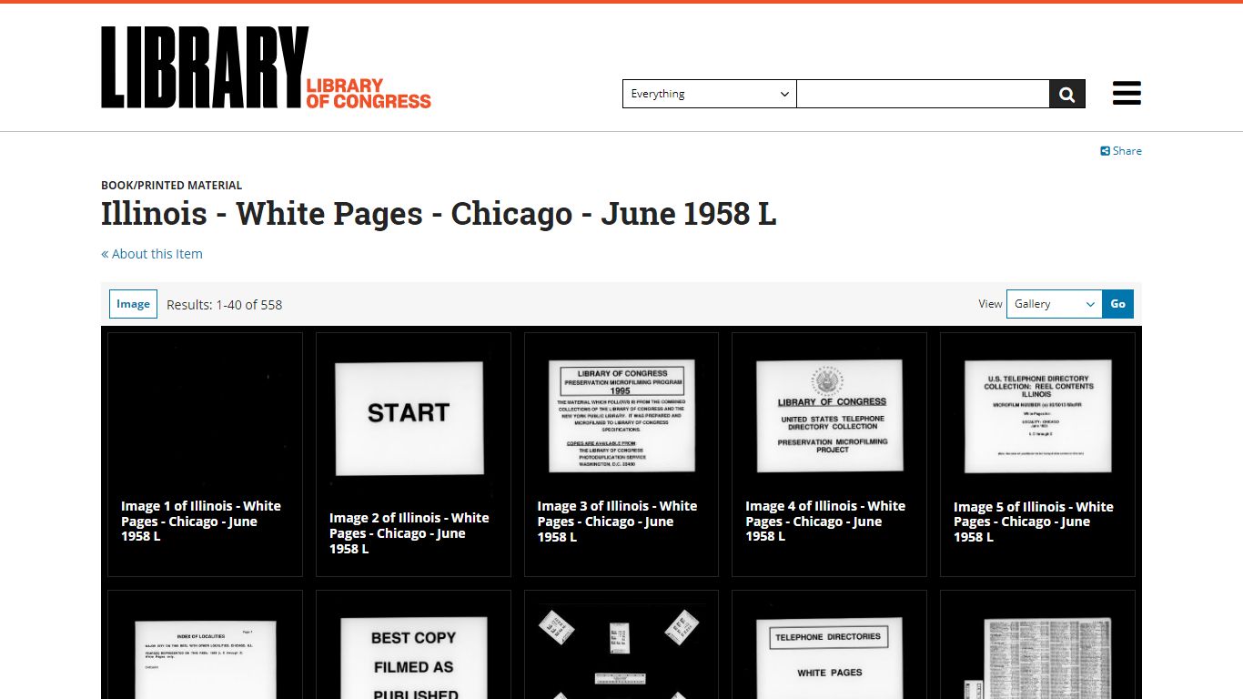 Illinois - White Pages - Chicago - June 1958 L | Library of Congress